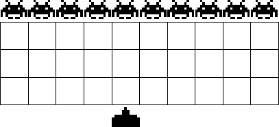 Space Invaders on a grid